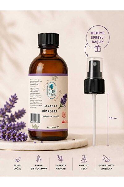 250ml Doğal Lavanta Hidrosolü / Hidrolatı