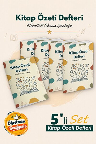 merkez akademi yayıncılık Kitap Özeti Defteri - Etkinlikli Okuma Günlüğü | 5'...