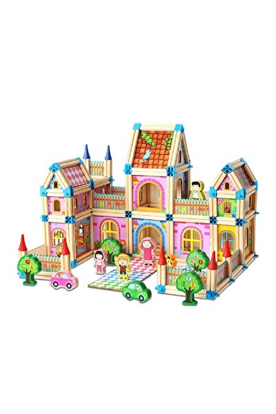 IM FineLife Villa Wooden Building Blocks 268 Pcs Educational Construction Set...