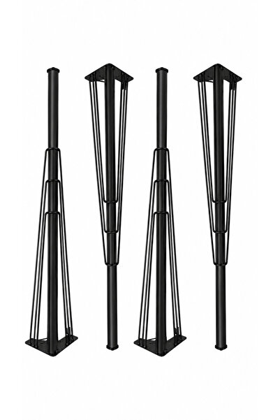 Rihan Mobilya 4'lü Metal Mobilya Ayağı 71 cm Masa Ayağı Vidalı Hairpin ayak|adet