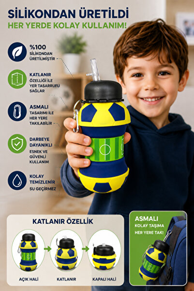 MİMOZA PARK 100% Silicone Pop-Up Water Bottle and Flask for Children Adult Sp...