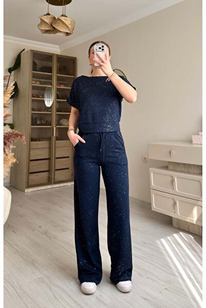 ALICESTORE Premium Simli Modal Kumaş Takım