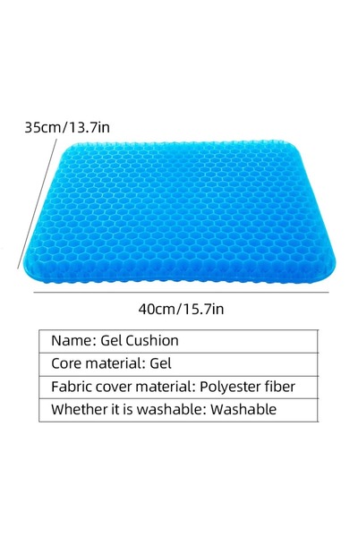 Generic Brand Pernă de scaun cu gel, respirabilă, cu design tip fagure, pentr...