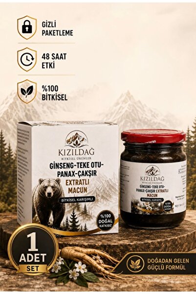 KIZILDAĞ BİTKİSEL ÜRÜNLER Ginseng Atom Güç Mesir Macunu çakşır panax teke otu...