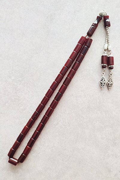 ŞAHBEY TESBİH Cut-Off Model Stick Fire Amber Prayer Beads