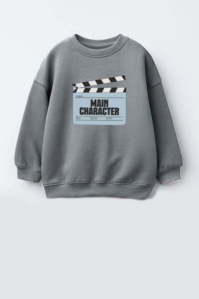 Monila Unisex Çocuk Pamuklu Bisiklet Yaka Slogan Baskılı T-Shirt