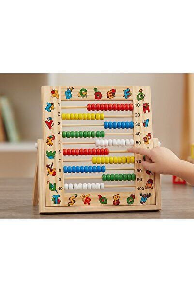 The Monarch Co Educational Wooden Abacus and Alphabet Learning Set - Montesso...
