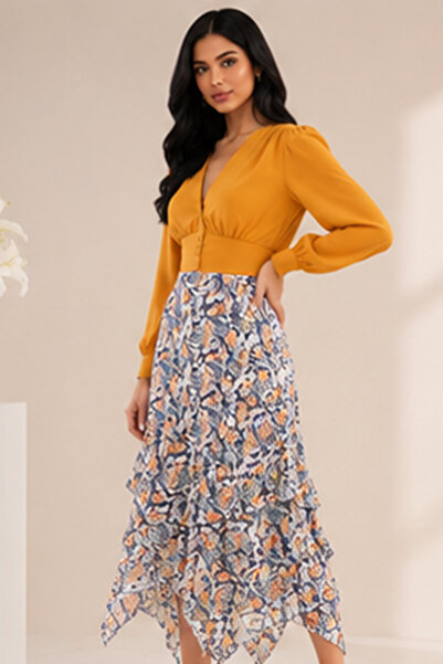 Stylish Fashion Stylish Turkish Fashion Set: Super Soft Mango-Colored Short B...