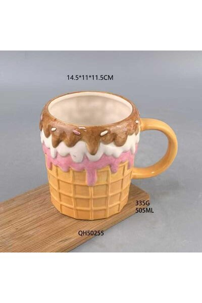 OEM Ice Cream Shaped Ceramic Cup