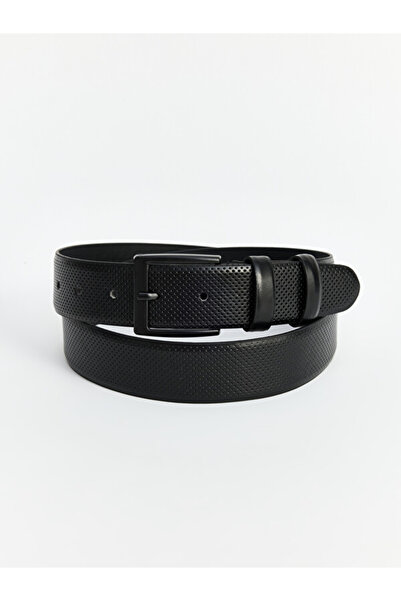 LC Waikiki Rmz Gi̇yi̇m Farkiyla Openwork Metal Buckle Faux Leather Men's Belt