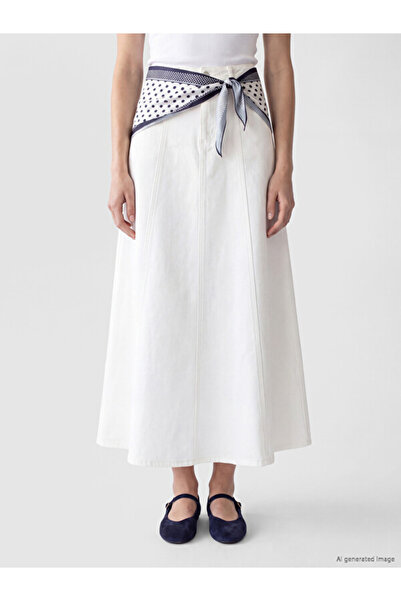 LC Waikiki Sparkling Choices from Shining Store a Fitted Jean Skirt with a Sc...