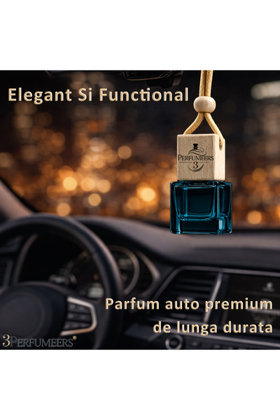 3Perfumeers NOU! Odorizant Auto Premium, Ventus, 8 ml, 0% Alcool, durata 45-60 zile