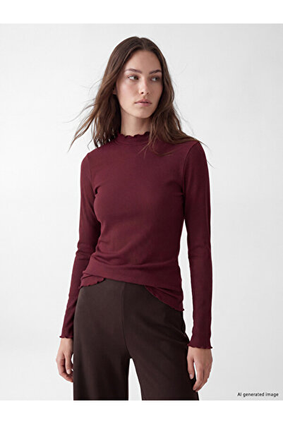 LC Waikiki Esvab • Modern & Distinctive Stand Collar Women's Ribbed Bodysuit