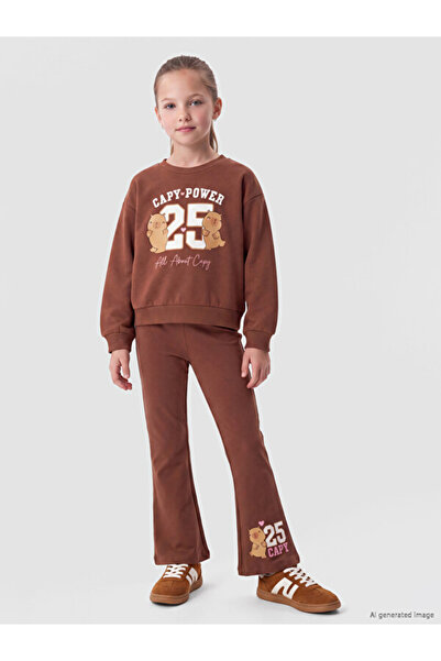 LC Waikiki Rmz Gi̇yi̇m Farkiyla Printed Girls' Set