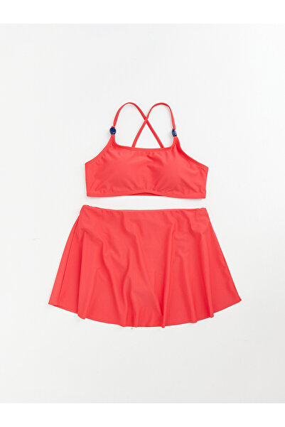 LC Waikiki Two Mt Shop Quality Girls' Skirted Bikini with Straps