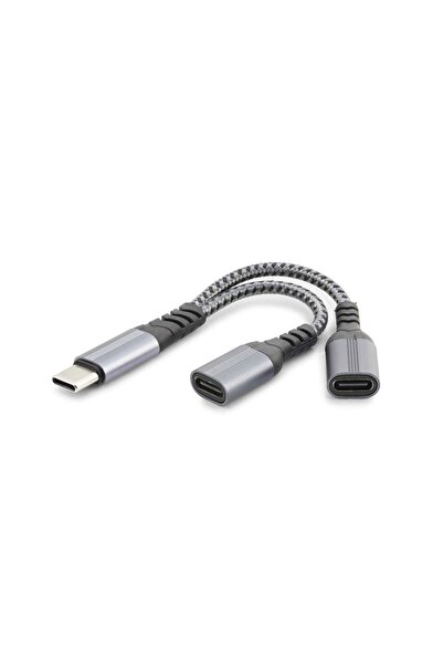 Type-C To 2*Type-C F Kablo Car Şarj 100W Siyah GJ-017