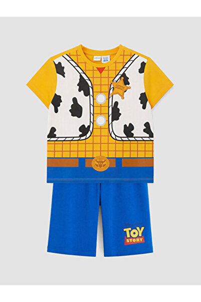 LC Waikiki Rmz Gi̇yi̇m Farkiyla Toy Story Printed Boys' Shorts Pajama Set