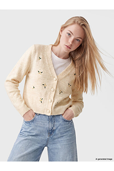 LC Waikiki Esvab • Modern & Distinctive V Planting Flower Embroidered Women's...