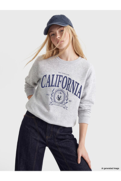 LC Waikiki I Printed Loose Fit Women's Thick Sweatshirt from Freezen Store