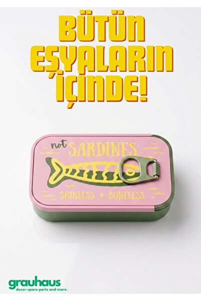 GRAUHAUS Decorative Sardine Box Retro Sardine Can Storage Box Vintage Coffee Table Top Decor