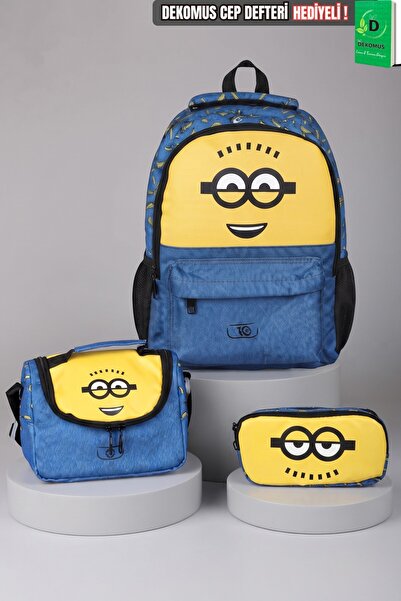 Minions X Dekomus, Licensed Banana Mood Collection Large Size School Bag, The...