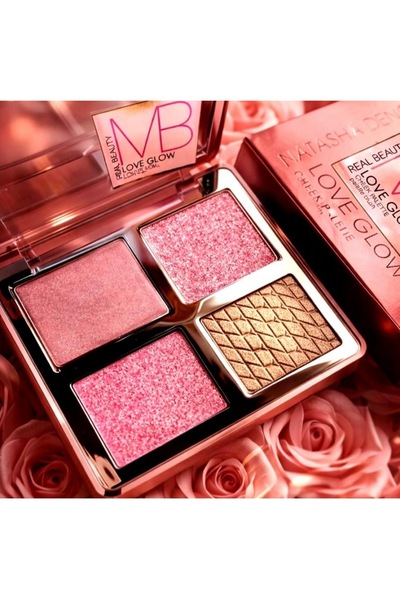 max elegance Blush palette that combines shiny pink blush shades and golden h...