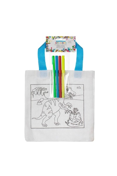 OEM Set creativ de geantă cu dinozauri, cu 4 markere, 21x22cm