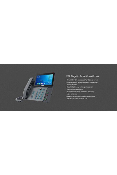 Fanvil V67 Smart Video Phone - 7-Inch Adjustable Touchscreen, 5MP 1080P Camer...