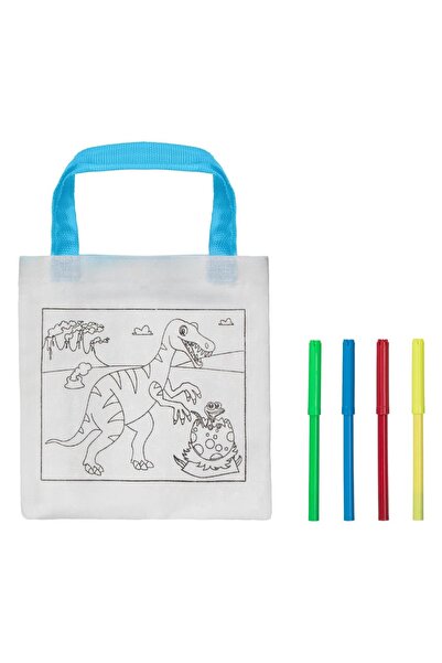OEM Set creativ de geantă cu dinozauri, cu 4 markere, 21x22cm