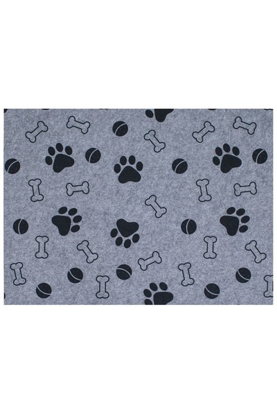 OEM Covoraș gri pentru câini cu amprente de lăbuțe 70x50cm