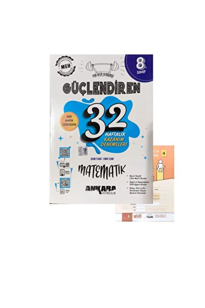 Ankara Yayıncılık ANKARA YAYINLARI 8.SINIF GÜÇLENDİREN 32 HAFTA MATEMATİK DEN...