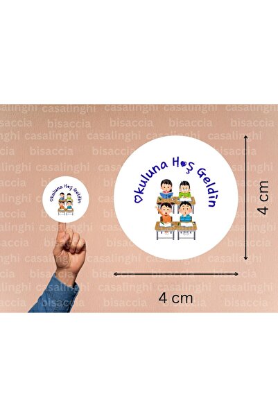 CASALINGHI Welcome to School Sticker Back to School Round Matte Sticker 4 cm ...