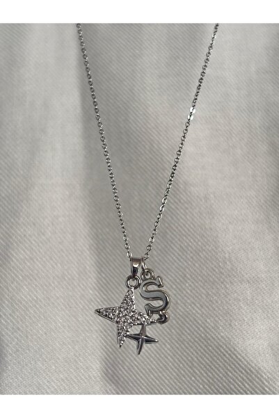 bijoux uniques 316L Steel Women's Necklace with Pole Star Letters
