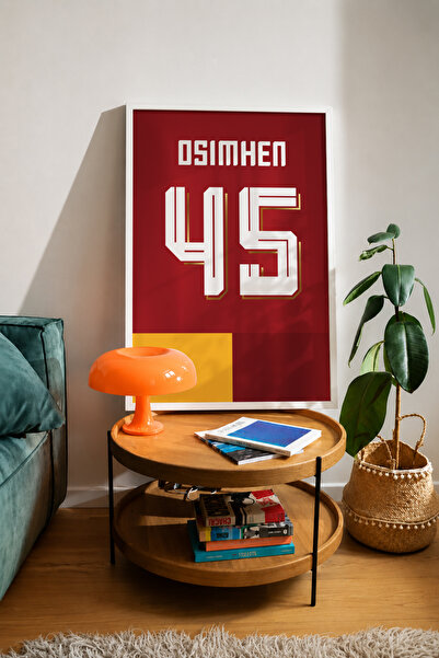 Base Concept V.Osımhen 45 Özel Tasarım Yeni Font Tablo Poster (Çerçeeveli)