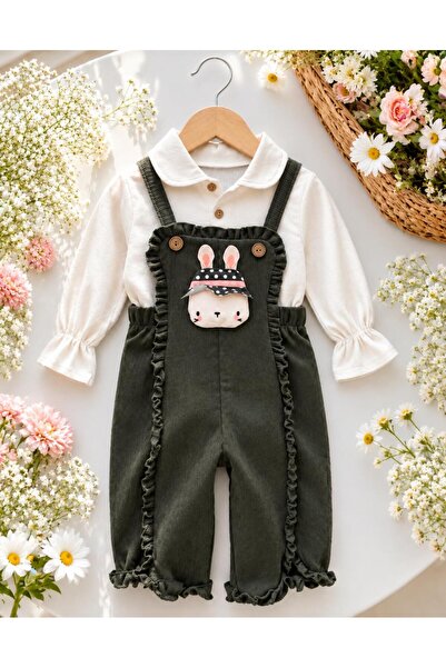 KİDS KIZ BEBEK GÖMLEK DETAYLI TARZ SLOPET 6-24 AY