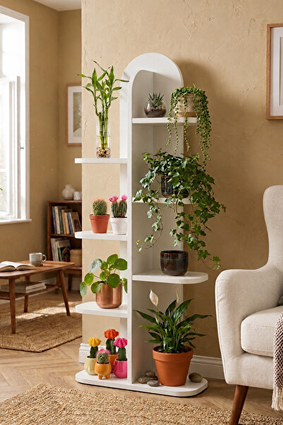 L'occi Concept Klara Serisi 8 Raflı Dekoratif Çiçeklik Saksılık Balkon Salon ...