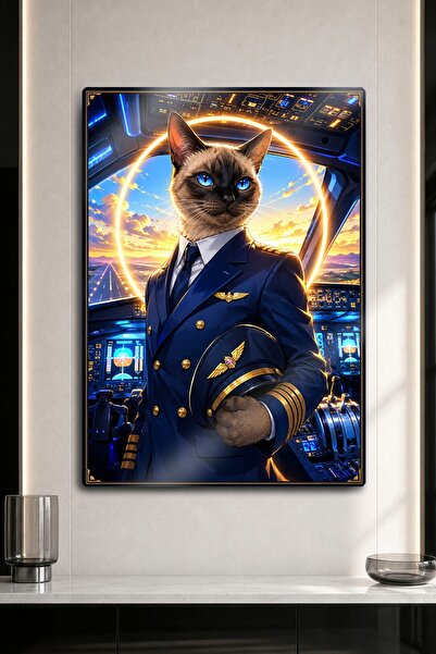 DekorHane Decor de perete din metal - Tablou retro cu tematică aviatică, cu d...