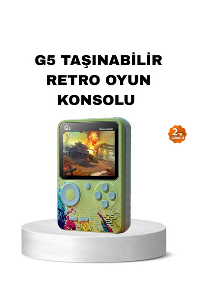 RÜZGAR DEKOR G5 Retro Oyun Konsolu 500 Klasik Oyunlu 3 İnç HD Ekran ve TV Bağlantılı