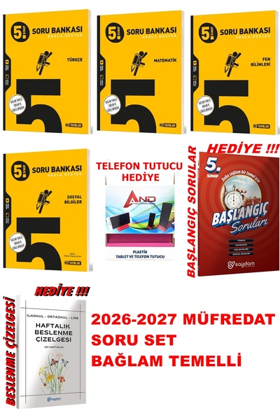 Hız Yayınları 5.SINIF 2026-2027 MÜFREDAT SORU BANKASI 4 ANA DERS SETİ BAĞLAM ...