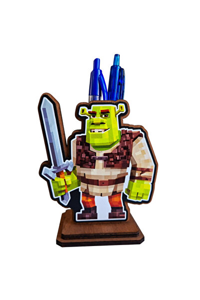 OEM Figurină Minecraft Shrek Roblox, 11 cm, lemn