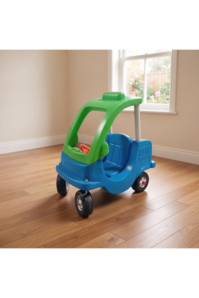 jonaeinah Excellent Durable Plastic Push Car Toy for Kids with Roof and Steer...