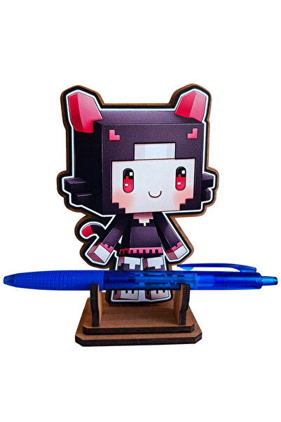 OEM Figurina Minecraft Kuromi Anime Onegai My Melody, 14 cm, lemn