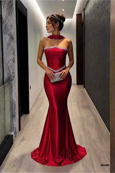 SS HOME CONCEPT Women's double-breasted chic evening dress