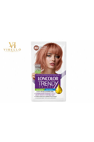 Loncolor Vopsea semipermanentă Trendy Colors B53 Desert Rose – Blond Rose, fă...