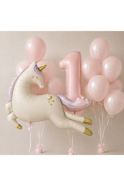 Rakamlı balon seti- unicorn