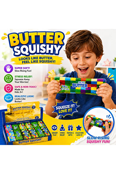 OEM Jucărie anti-stres squishy tip unt, multicoloră, 23 cm, cu revenire lentă...