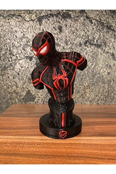Riva Self Marvel Spider-Man Miles Morales Büstü 13 cm 3 Boyutlu Baskı Dekorat...
