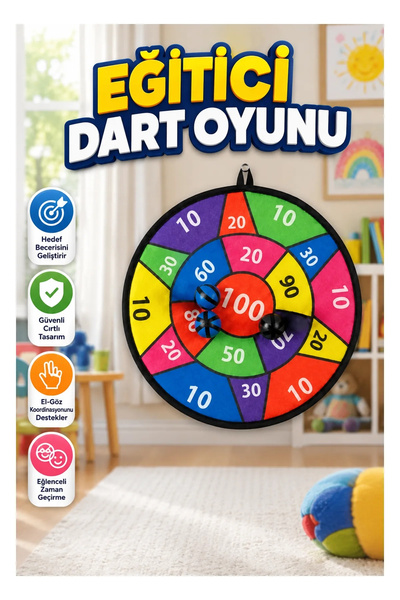 canrodi Velcro Dart Target Game for Kids – Safe and Portable Playset