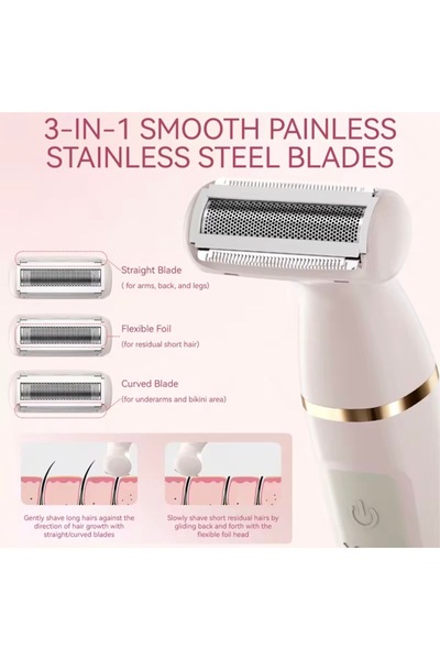 Generic Brand Mini 3-in-1 Ladies Sensitive Area Epilator & Shaver – Painless Hair Removal Trimmer, Steel Blades, Rechargeable & Waterproof
