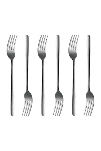 Dove 6-Piece Stainless Steel Dessert Fork Set Silver 17.2cm